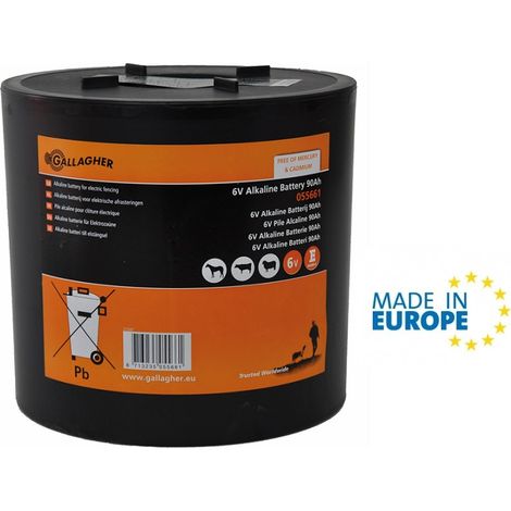 Batteria Alcalina Tonda GALLAGHER 6 V/90 Ah per Elettrificatori (1/2)