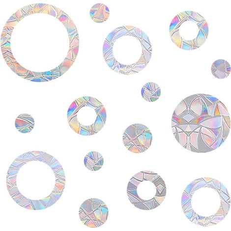24pcs Autocollants de Fenêtre Anti-Collision Translucides Stickers Anti Collision Oiseaux Statique Stickers Vitres Fenetres Oiseaux Autocollants (1/5)