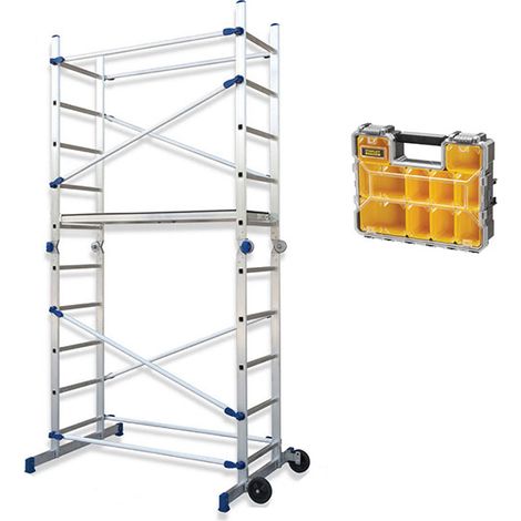 Trabattello modulabile -  Altezza di lavoro max 3.78m + Organizer - FACPN-ORGANISA