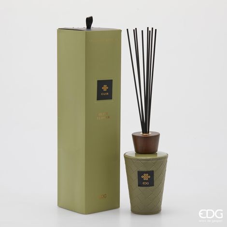 EDG Profumatore Bottiglia Cuir Olive Flower 1000 ml H 22 cm (1/3)