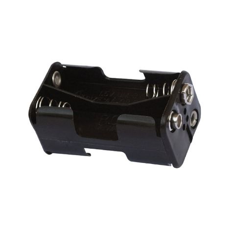 Portapile per 4 stilo (aa) con presa polarizzata (1/2)