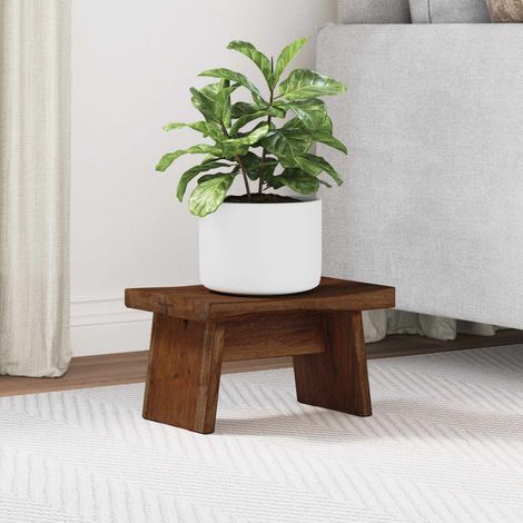 vidaXL Taburete Natural 29 x 20 x 17 cm Madera de Caoba (1/5)
