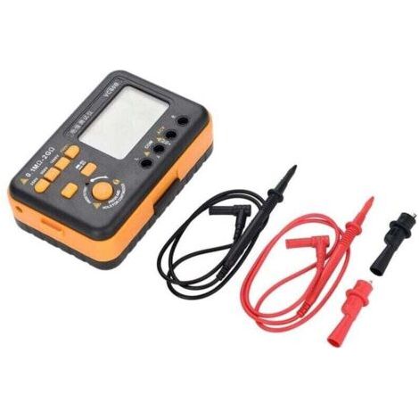 VC60B MegOhm Meter, XU, Multimètre numérique Résistance d'isolement multi-testeur Megohmmètre avec LCD rétro-éclairé 250/500/1000V 200MΩ/2GΩ 750V -
