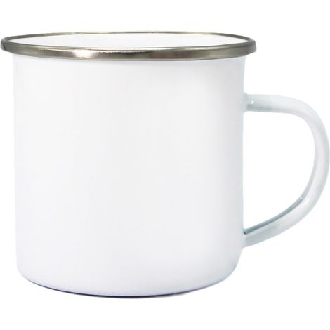 Tasse émaillée tasse émaillée tasse en fer Vintage tasse à thé avec poignée eau tasse à café Mini verre à vin Camping mug Vintage verre à vin pour thé boisson whisky blanc (1/5)