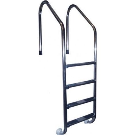 Scaletta di Risalita Modello Trianon per Piscina con Skimmer in Acciaio Inox AISI 316 - 4 Scalini - Compatibile con Elettrolisi al Sale