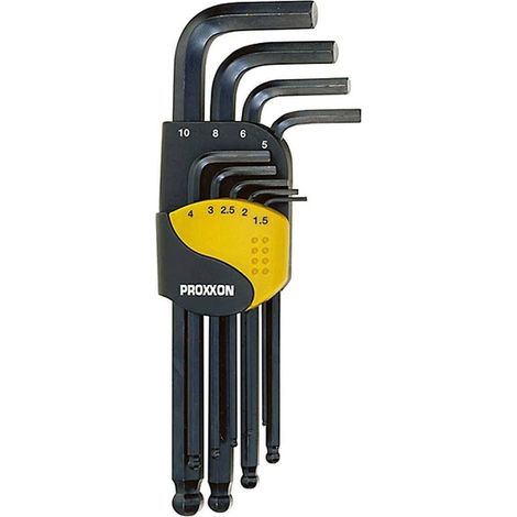 Serie di chiavi a brugola esagonali hx 1,5-10 mm 9 pz Proxxon 23946 (1/3)