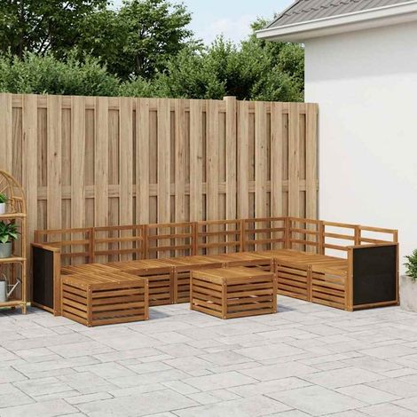 vidaXL Outdoor-Sofagarnitur 7 pcs Natur Massivholz Akazie (1/5)