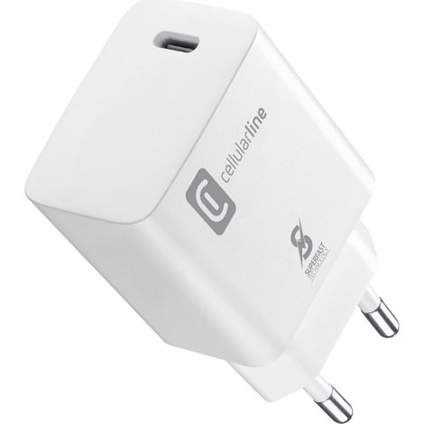 Cellularline Reiselader 25W USB Type-C ACHSMUSBCPD25WSMLW Micropack für Samsung