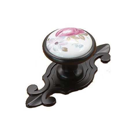 10 Poignees Céramique Style Vintage Boutons Porte Meubles (1/5)