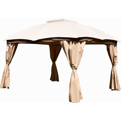 Rio Gazebo Curtain Set - Mocha