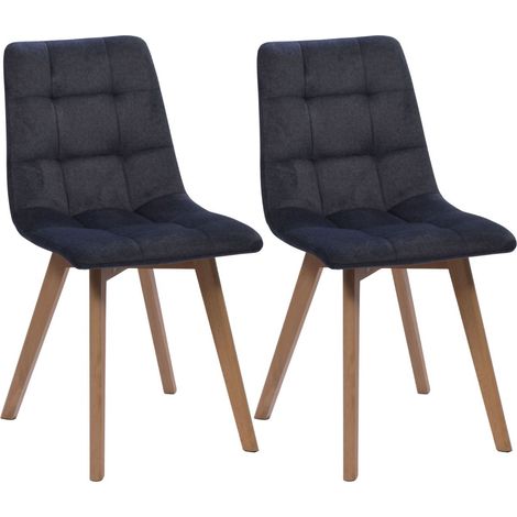 Chaises de salle à manger scandinaves en tissu - ALISON (1/4)