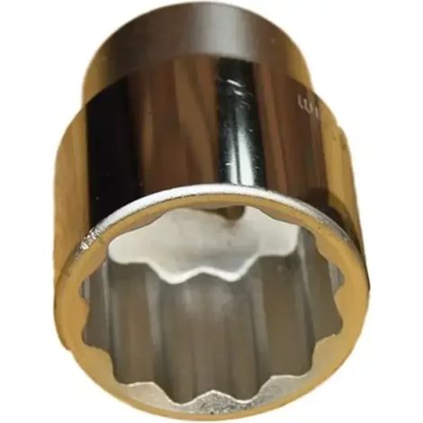 Douille 1 Pouce, 12 Pans, 75mm, Acier Chrome Vanadium