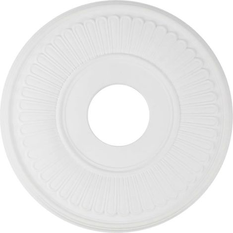 Rosace de plafond en polyuréthane blanc pour luminaires, cache décoratif rond de 13,2 pouces pour lustres et ventilateurs, 335 mm, 13,19 pouces, 87 mm, 3,43 pouces, 20 mm (1/4)