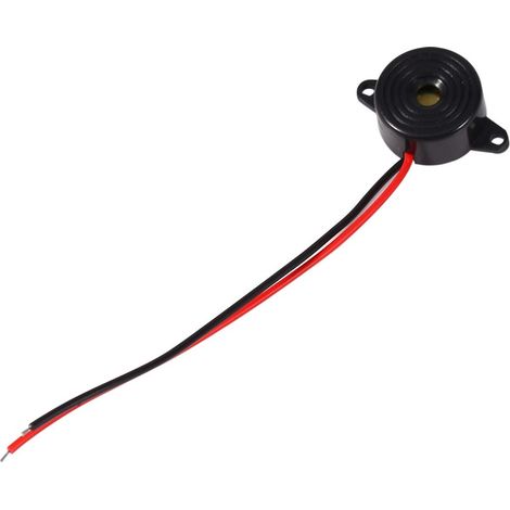 Summer 12 V, 12 V Tonwarnung, Tonsummer, Zumbador Timbre 12 V, Auto-Rückfahrpiepser, 3–24 V piezoelektrischer elektronischer Summer, Kabellänge