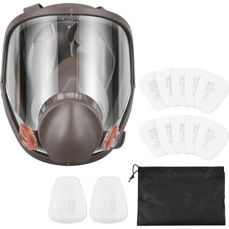 Maschera facciale, respiratore a pieno facciale riutilizzabile 6800, respiratore di protezione respiratoria con ampio campo visivo per lavori di verniciatura, fumi organici e lucidatura.