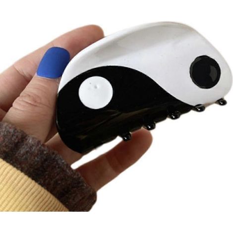 Haaraccessoires: Yin-Yang-Haarspangen für die Freundin, Vintage-Gothic-Punk-Stil, Haarschmuck, ästhetisches Geschenk – kleines schwarzes Modell, WZ-1556R (1/4)