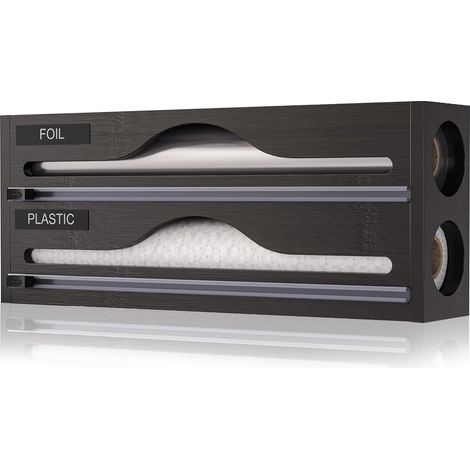 Distributeur Film Alimentaire 2 en 1 Rangement Papier Alu Et Film (1/5)