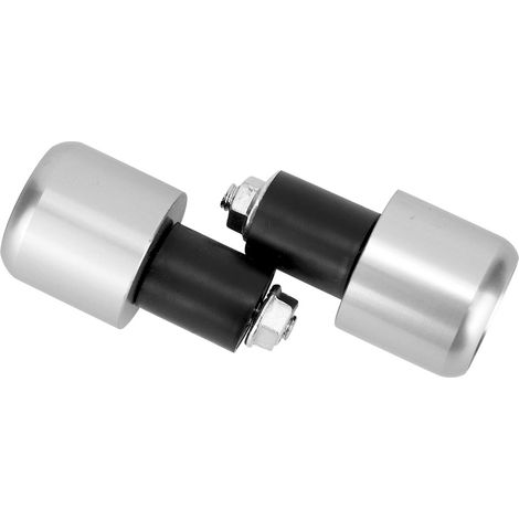 Lot de 2 bouchons de guidon en alliage d'aluminium pour moto customisation barre 22 mm argent (1/5)