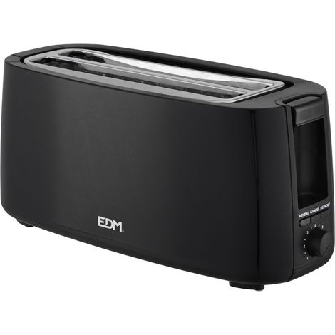 Toaster EDM Doppelschlitztoaster Schwarz 1400W
