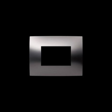 Placca 3 moduli metal black satinato abb chiara 2csk0318ch