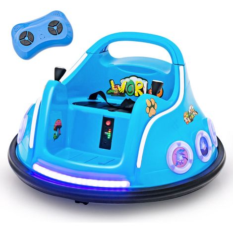 Autoscontro elettrica 73 x 73 x 43 cm rotazione 360° telecomando per bambini design blu 200010421
