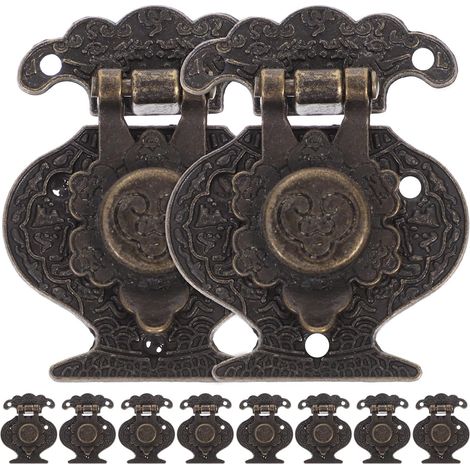 Loquet Vintage pour Boîtes en Bois, Lot de 10, Alliage de Zinc Doré (1/5)