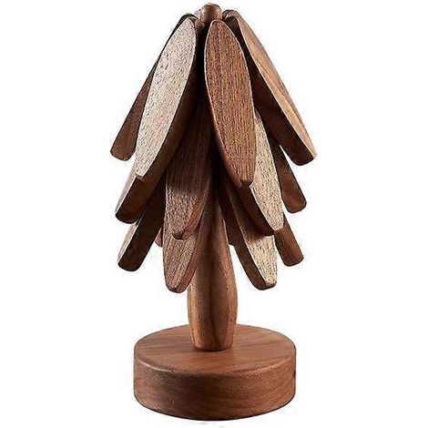 Dessous de plat en bois pour plats chauds, ensemble de dessous de plat en bois, bol pour théière, casseroles, anti-DB As Sh (1/3)