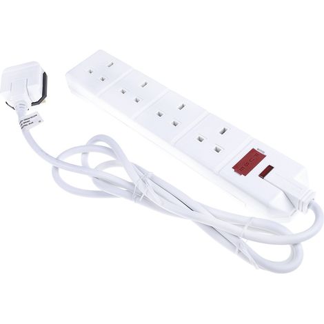 Rallonge électrique 2m, 4 prises Type G - Britannique 13A ( Prix pour 1 ) (1/3)