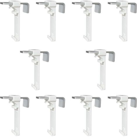 12 supports de fixation pour stores enrouleurs doubles, sans perçage, accessoires de rechange pour stores enrouleurs doubles, à clipser et à coller sur une fenêtre en PVC fixe.