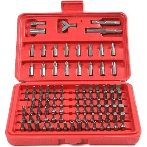 Kit 100 Inserti Per Avvitatore A Batteria Punte Torx Taglio Stella Adattatore
