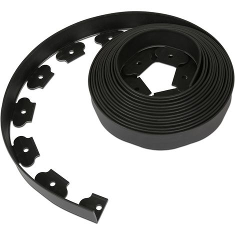 SWANEW Bordatura per prato flessibile - 10 metri con 30 chiodi. bordatura ideale per prato. bordatura per vialetti o bordure per aiuole. in pvc (1/5)