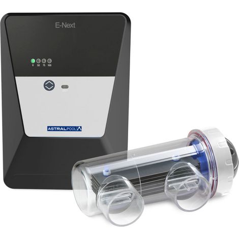 Astralpool – Electrolyseur au sel E-Next 21 – Production 21 g/h – Volume piscine 90 m³ – Alarme niveau de sel – Détecteur de débit (1/4)