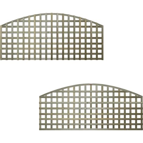 Premier 6ft x 2ft Arch Top Privacy Square Garden Trellis Panels