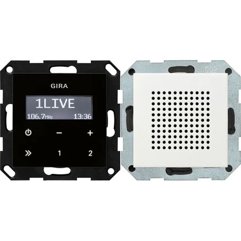 Gira Radio RDS encastrée Haut-parleur System 55 Blanc pur m [228027], 2280 27