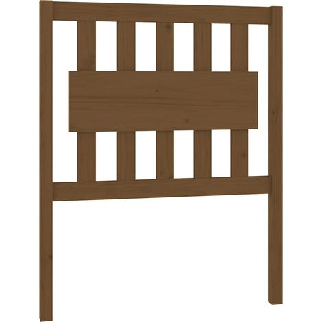 Maison Exclusive - Cabecero de cama madera maciza pino marrón mie (1/5)