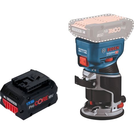 Bosch GKF 18V-8 Posa professionale per bordi a batteria 18 V 8,0 mm senza spazzole + 1x batteria ricaricabile ProCORE 5,5 Ah - senza caricabatterie