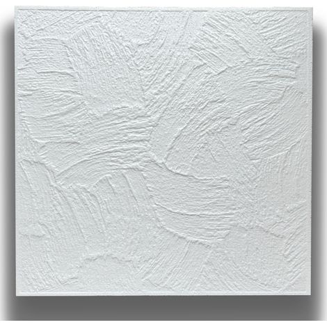 10 o 20mq (40 oppure 80 pezzi) di pannello decorativo a soffitto in polistirene compatto 50x50cm (spess. 1cm) LYON-Pacco da 10 metri quadrati