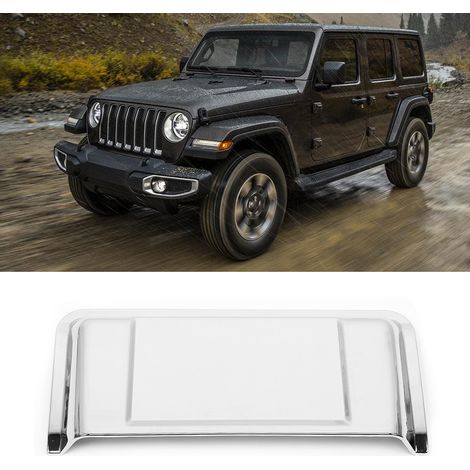 Cache de sortie d'air de remplacement, finition argentée électroplaquée, compatible avec Jeep Wrangler JL 2018-2019