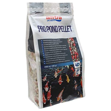Set 6 pezzi Amtra Pro Pond Pellet 2000 ml  alimento per pesci rossi e carpe koi da laghetto in pellet galleggianti (1/2)