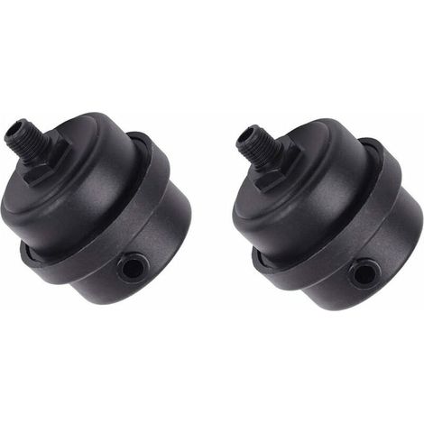 Set of 2 silent air compressor filters – Plastic housing – 1/4PT 12 mm – Reduces noise and humidity – Easy installation (1/5)