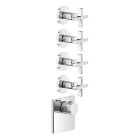 Juego Gessi Inciso para termostato oculto de 3/4 de alto