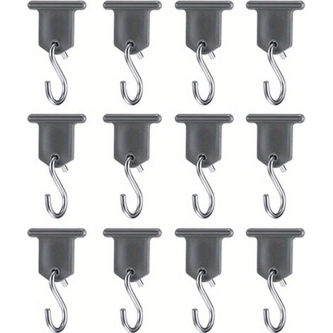 12 pares de ganchos para toldos de camping, colgadores de accesorios para toldos de caravanas, juego de ganchos en forma de S, colgadores de luces para fiestas en caravanas (1/5)