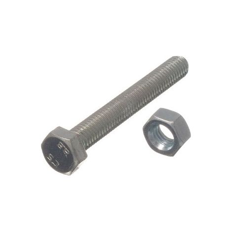 Lot de 100 boulons hexagonaux plaqués zinc 4,8 grade M8 60 mm (1/2)