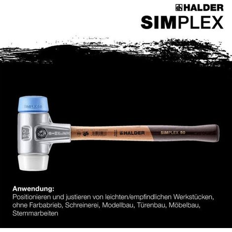 [NEUWERTIG] B-Ware Halder Schonhammer Hammer L 405mm Kopf D 60mm Superplast weiß TPE-soft blau (1/2)