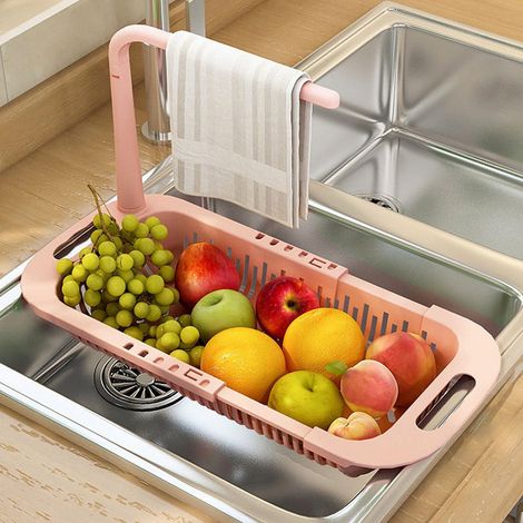 Sink Storage Rack - Adjustable Rack - Telescopic - Over Sink - With Drain Holes - For Kitchen - 1 Piece
