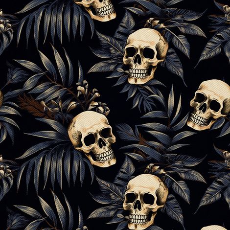 Tela decorativa para exteriores Oxford - Motivo de calavera I DX4717 (1/5)