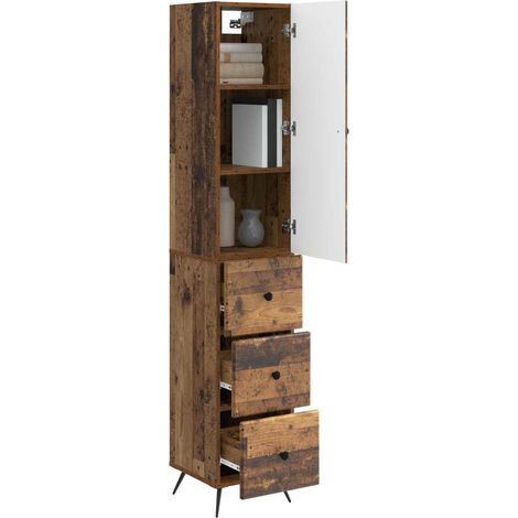 Set di armadi 2 pz Legno antico 34,5 x 34,5 x 90 cm DAS893419 (1/5)