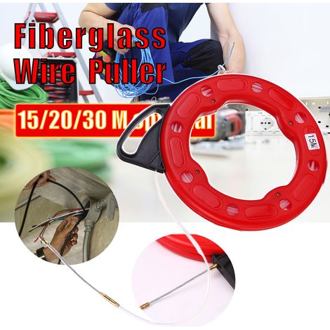 Rosvola Elektriker-Drahtzieher, 15 m, einziehbares Installationsset für Polyester-Elektrokabel im Kunststoffkoffer