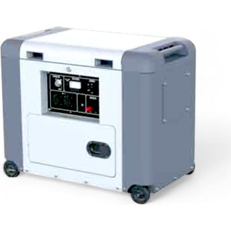 Generatore diesel gruppo elettrogeno silenziato 6000w monofase 220v avviamento elettrico basso consumo 4 tempi con ruote portable