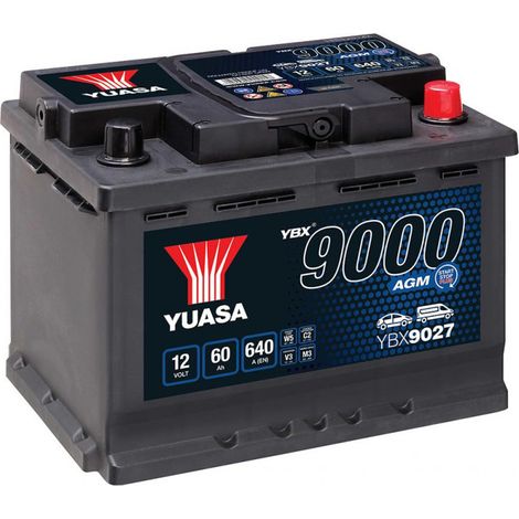 Batterie YUASA YBX9027 AGM 12V 60AH 640A L2D (1/4)